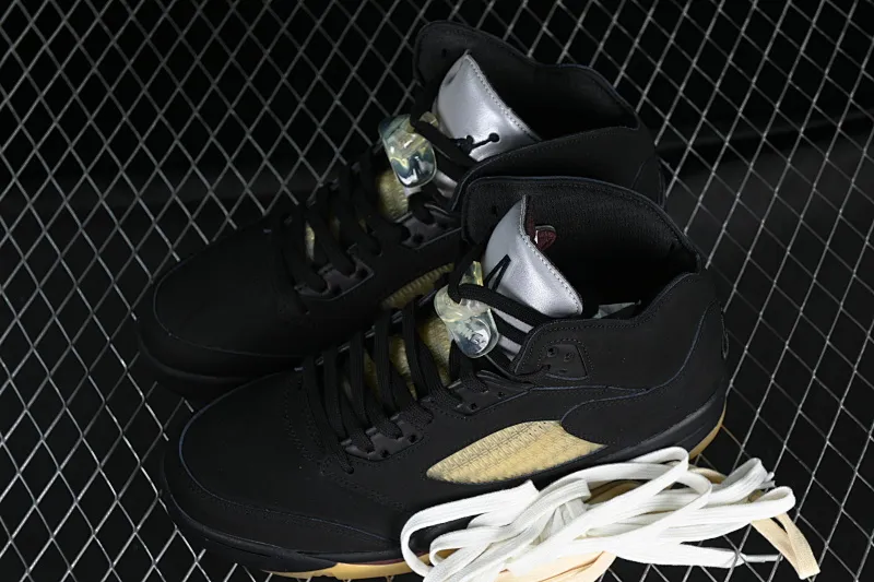 All categories Air Jordan Jordan series basketball shoes Air Jordan 5 pure original version A Ma Maniér x Air Jordan 5 Low AJ5 Joe 5 joint model suede black FD1330-001